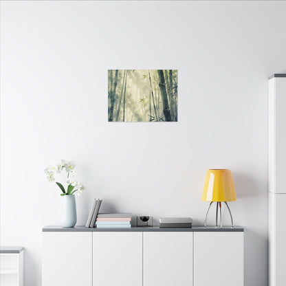 Bamboo Grove Spring Canvas Art | Zen Serene Design
