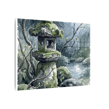 Moonlight Stone Lantern Canvas Art - Japandi Seijaku