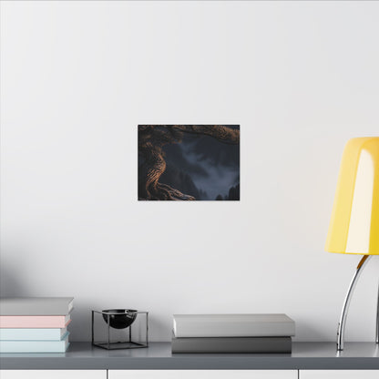 Bold Pine Tree Canvas Art - Shadow Zen Dark Japandi