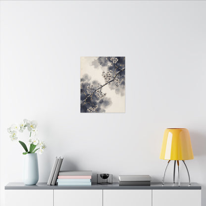 Ma Cherry Blossom Canvas Art - Kintsugi Gold Vein