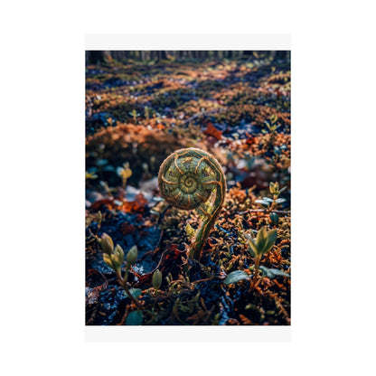 Dappled Fern Unfurling Wall Art Print - Kintsugi Seijaku