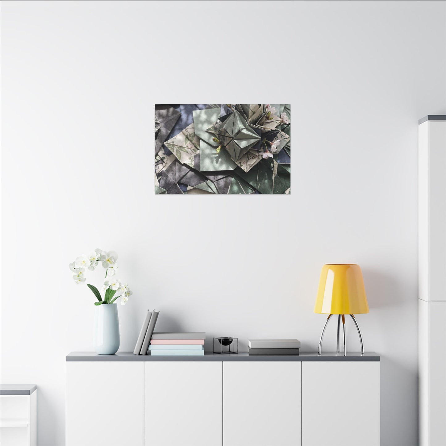 Shibui Paper Fold Canvas Art - Japandi Japanese Pattern