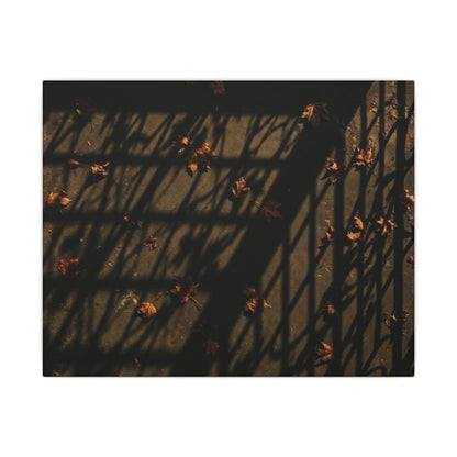 Shadow Play Canvas Art | Autumn Dark Japandi Moody Minimal Art