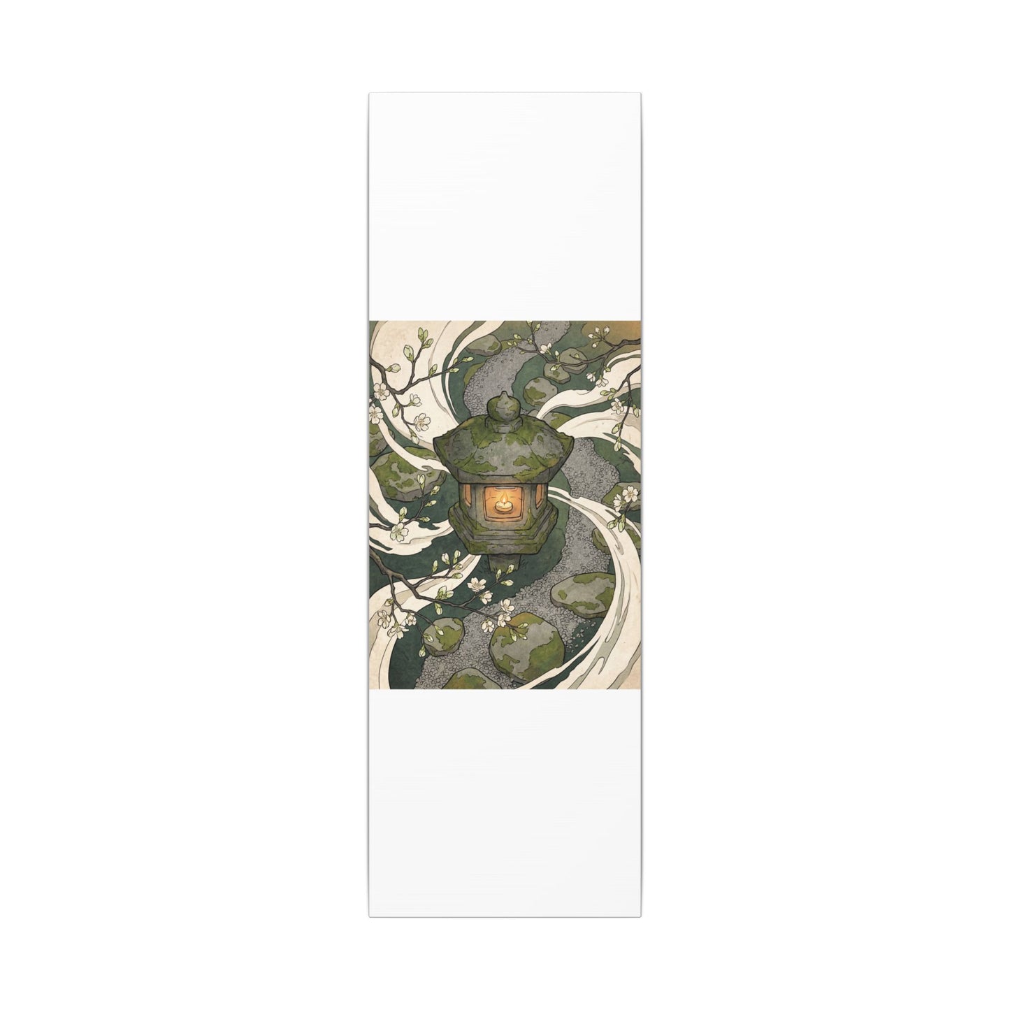 Zen Stone Lantern in Candlelight | Ukiyo E Inspired Canvas Art