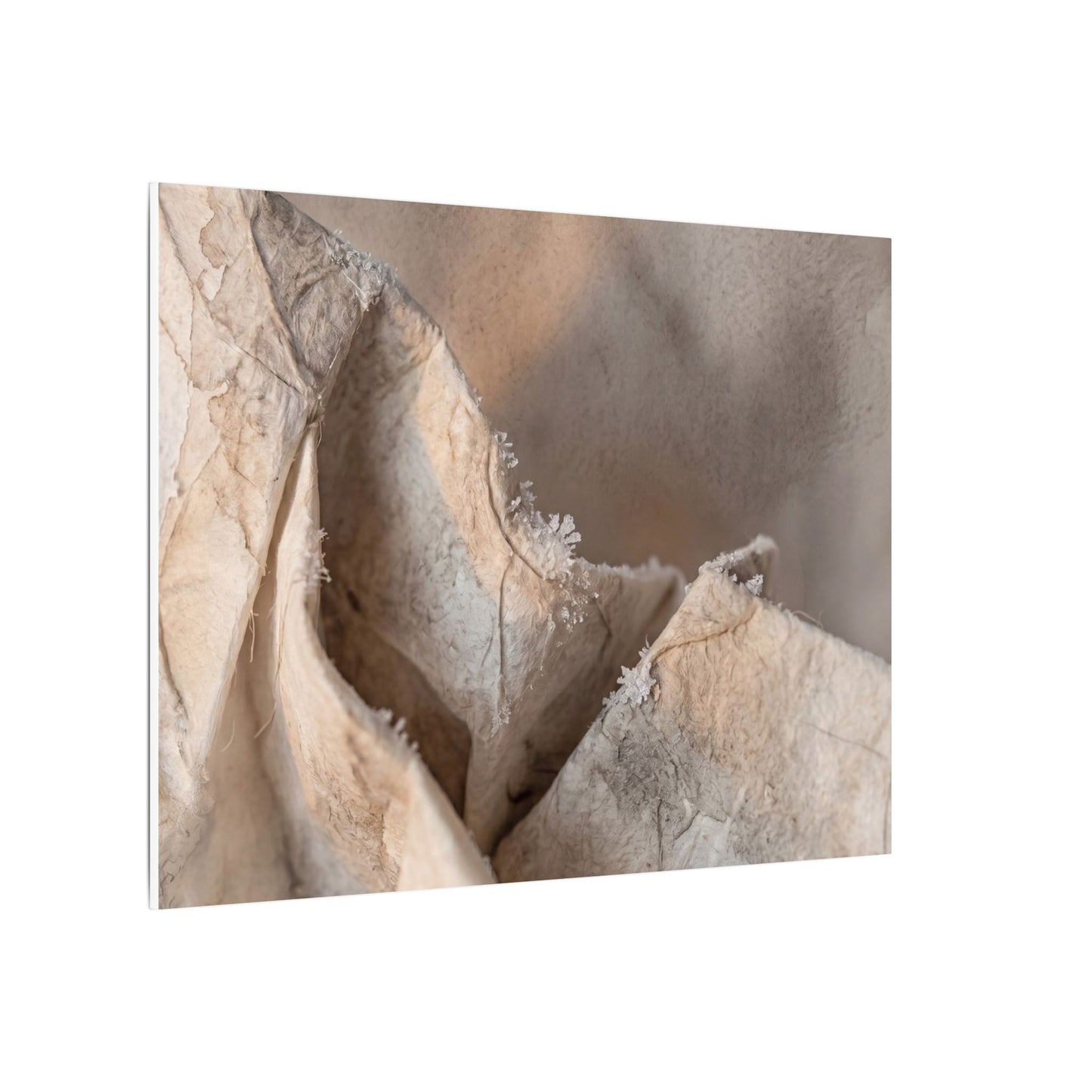 Japandi Paper Fold in Candlelight | Watercolor Canvas Art