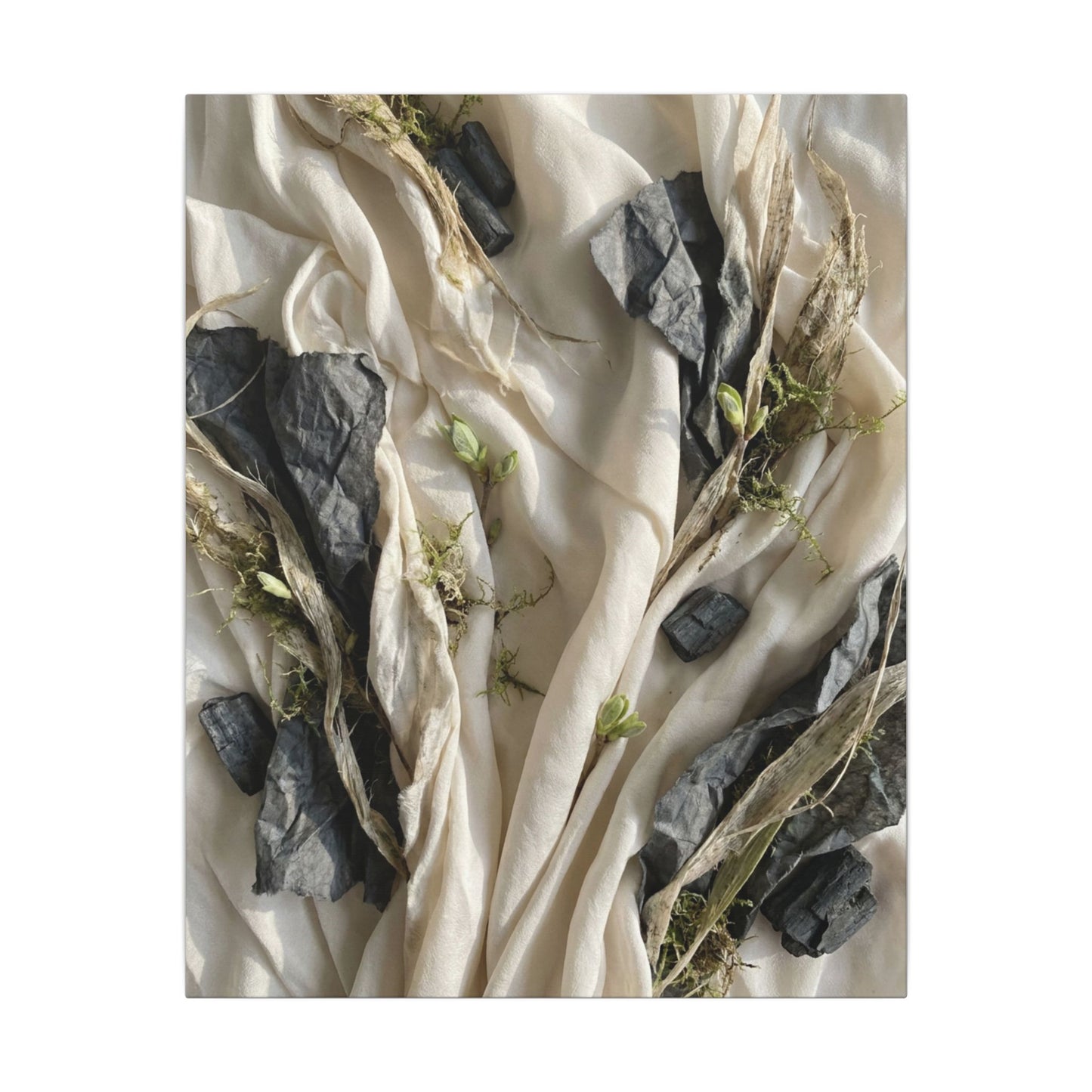 Spring Silk Drape Texture Canvas Art | Warm Decor