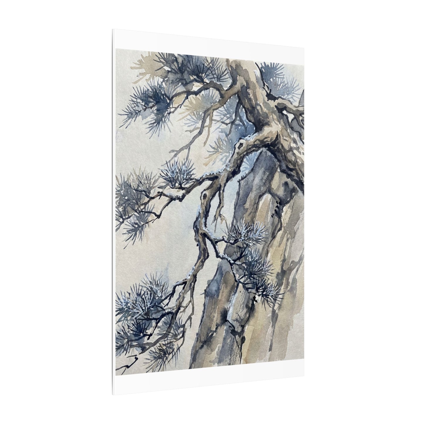 Moonlight Pine Tree Canvas Art - Japandi Seijaku