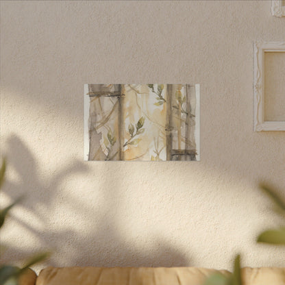 Shoji Screen Spring Canvas Art | Japandi Cozy Design