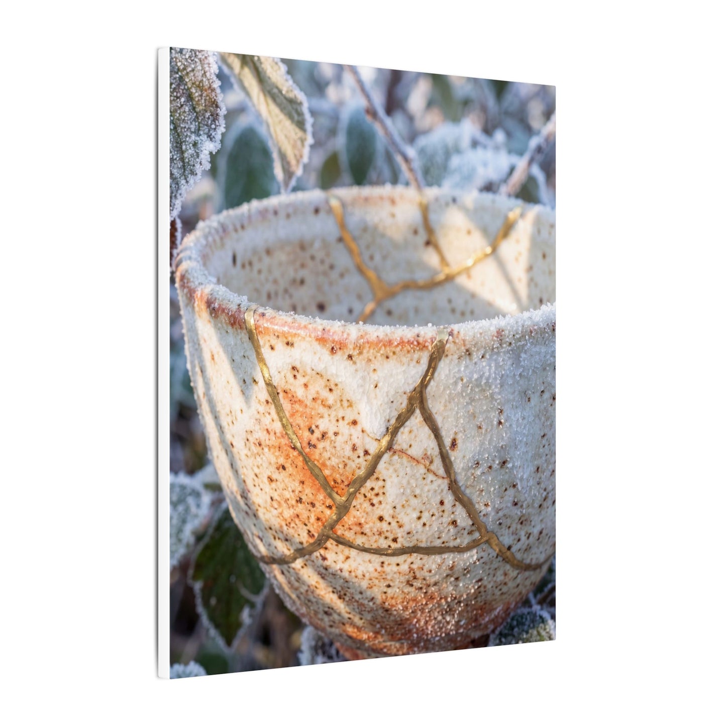 Resilient Ceramic Bowl Canvas Art - Gold Vein Kintsugi