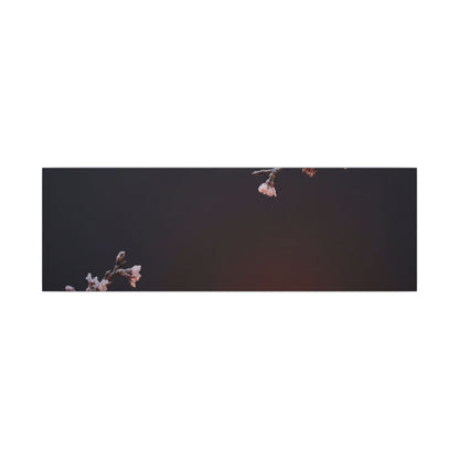 Dark Japandi Cherry Blossom in Candlelight | Moody Minimal Canvas Art