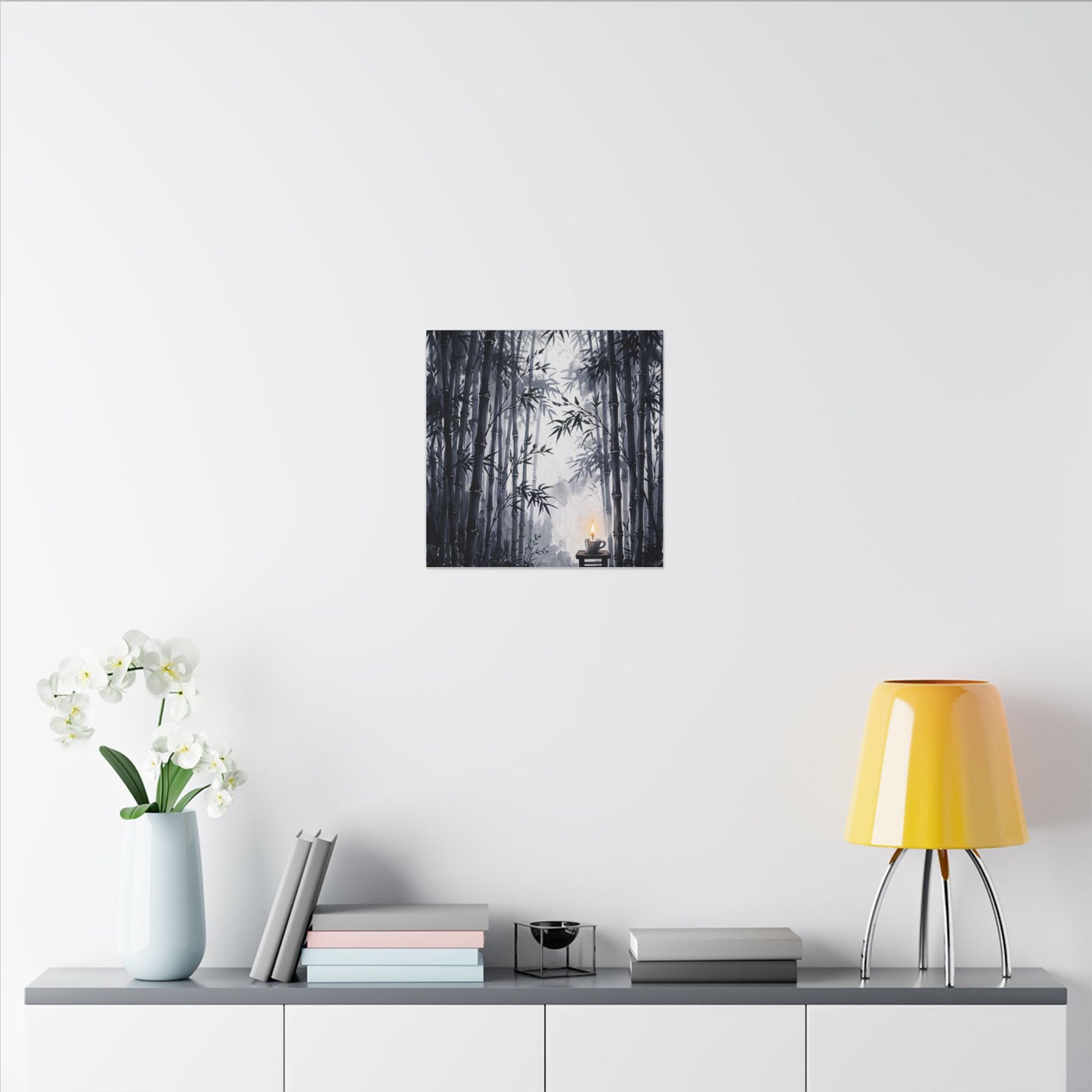 Tranquil Bamboo Grove Canvas Art - Sumi E Zen