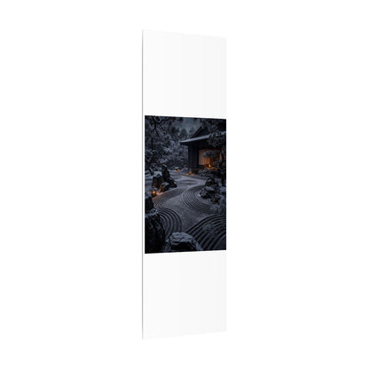 Candlelight Rock Garden Canvas Art - Dark Japandi Fukinsei