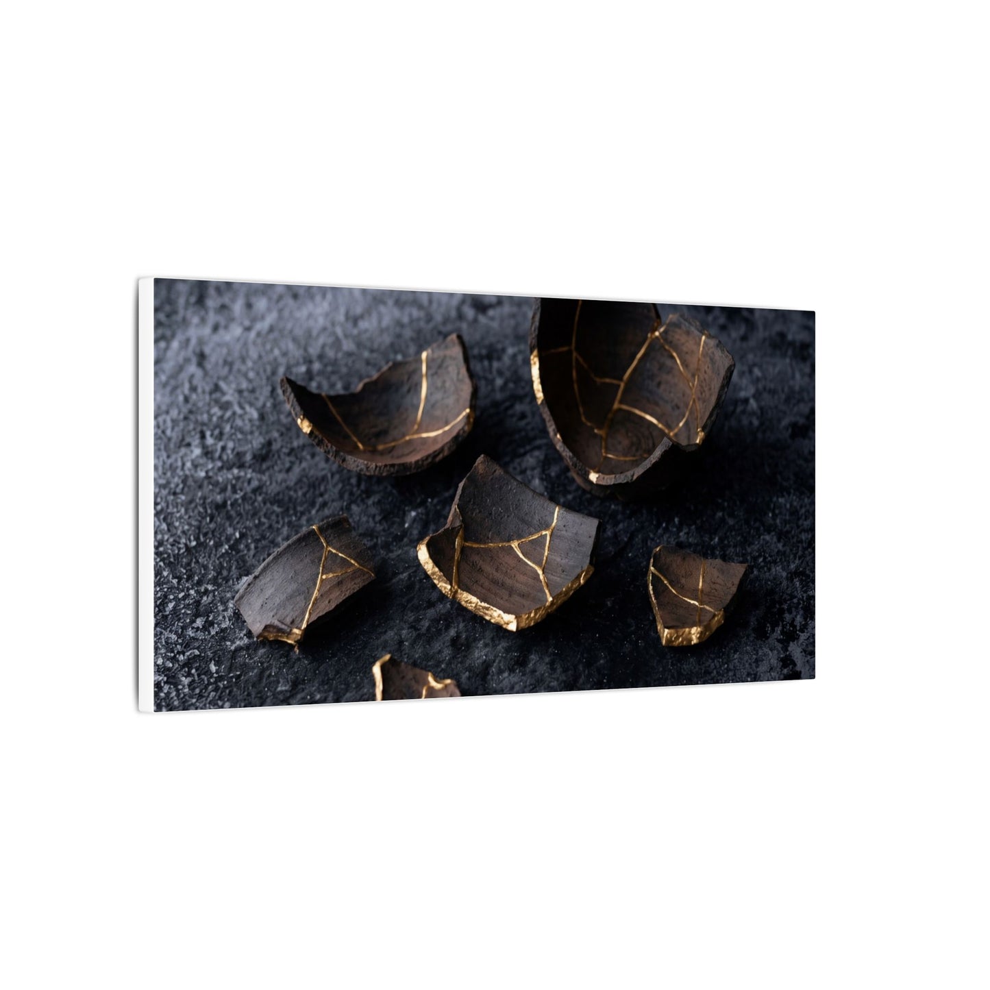 Winter Broken Pottery Shadow Zen Canvas Art | Bold Decor