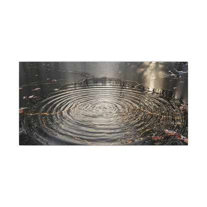 Water Ripple Broken Beauty Canvas Art | Artful Kintsugi Art