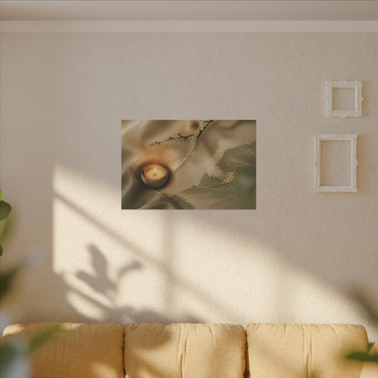 Silk Drape Japanese Pattern Canvas Art | Warm Japandi Art