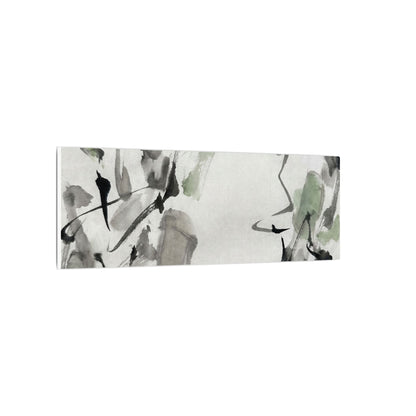 Zen Ink Brushstroke in Overcast | Sumi E Canvas Art
