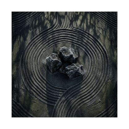 Winter Rock Garden Dark Texture Wall Art Print | Atmospheric Decor