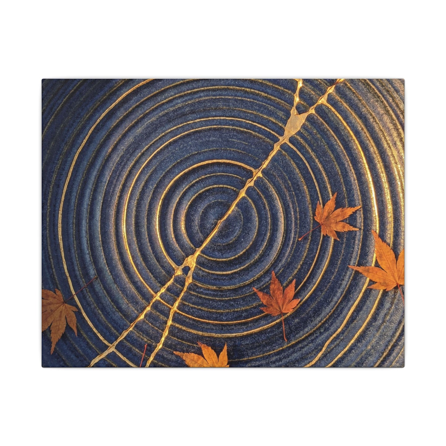 Water Ripple Gold Repair Canvas Art | Healing Kintsugi Art