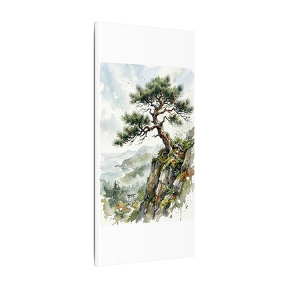 Pine Tree Spring Canvas Art | Japandi Neutral Design
