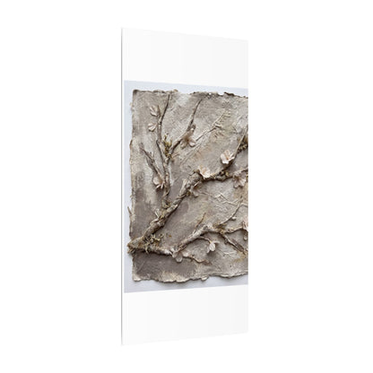 Summer Cherry Blossom Texture Canvas Art | Earthy Decor
