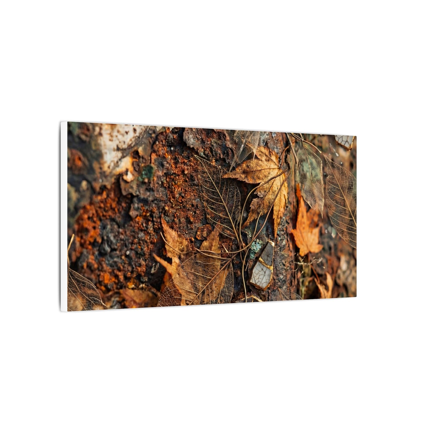Rust Patina Canvas Art | Autumn Japandi Texture Art