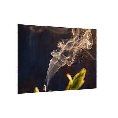Golden Hour Incense Smoke Canvas Art - Dark Japandi Kanso