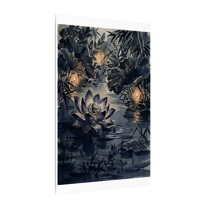 Fukinsei Lotus Flower Canvas Art - Zen Sumi E