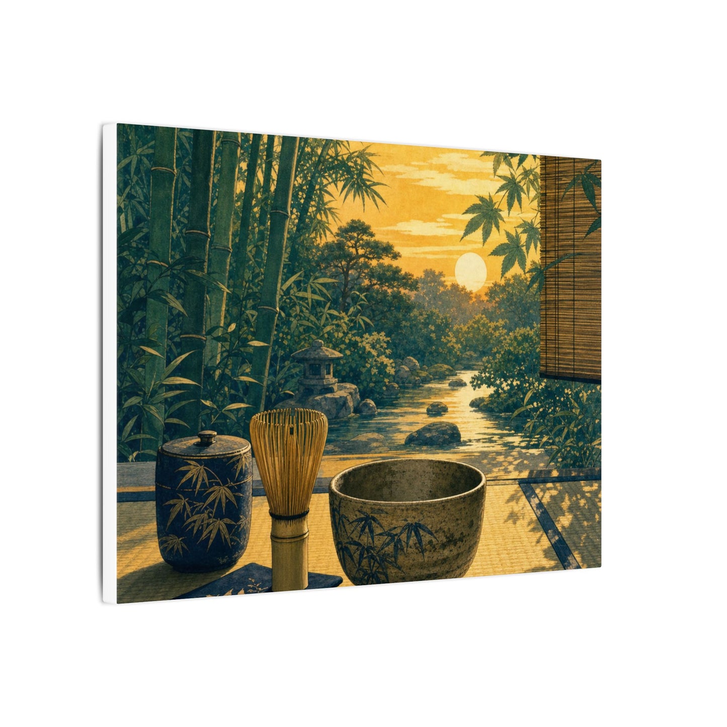 Ma Tea Ceremony Canvas Art - Zen Ukiyo E Inspired