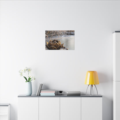 Lotus Flower Gold Repair Canvas Art | Beautiful Kintsugi Art