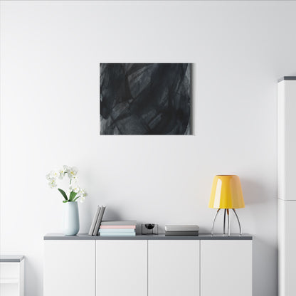 Deep Tones Dark Japandi Charcoal Canvas Art