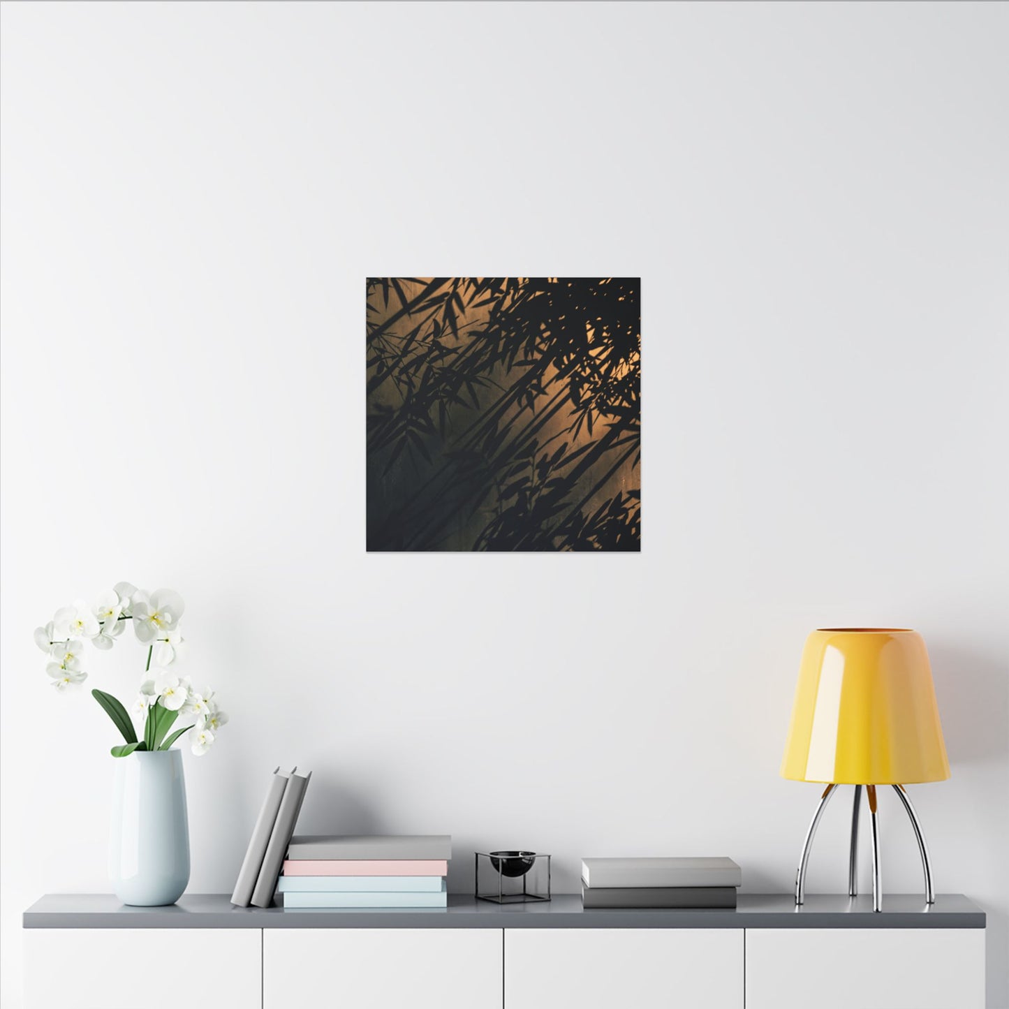 Sophisticated Shadow Play Canvas Art - Shadow Zen Dark Japandi