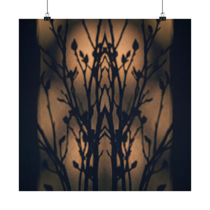 Golden Hour Shadow Play Wall Art Print - Dark Japandi Seijaku