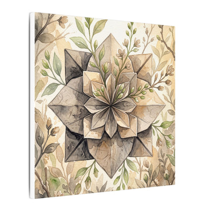 Warm Paper Fold Canvas Art - Watercolor Japandi