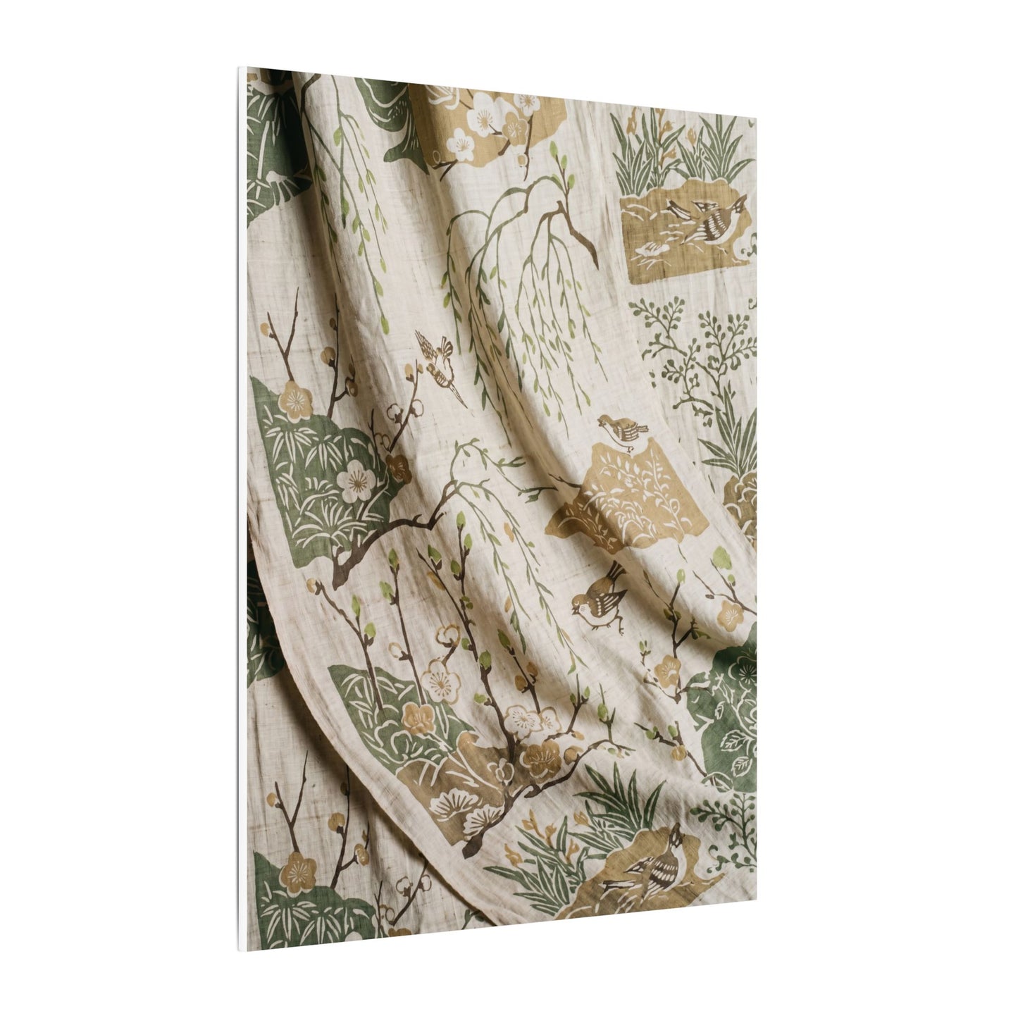 Silk Drape Canvas Art | Spring Japandi Japanese Pattern Art