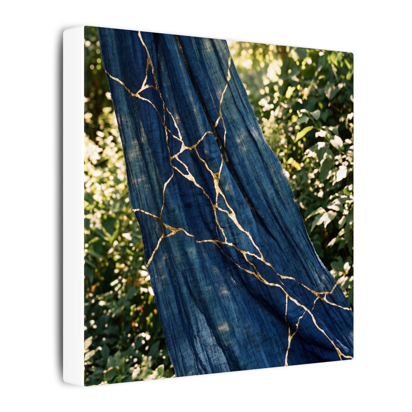 Resilient Silk Drape Canvas Art - Gold Repair Kintsugi
