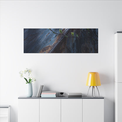 Rust Patina Canvas Art | Spring Dark Japandi Shadow Zen Art