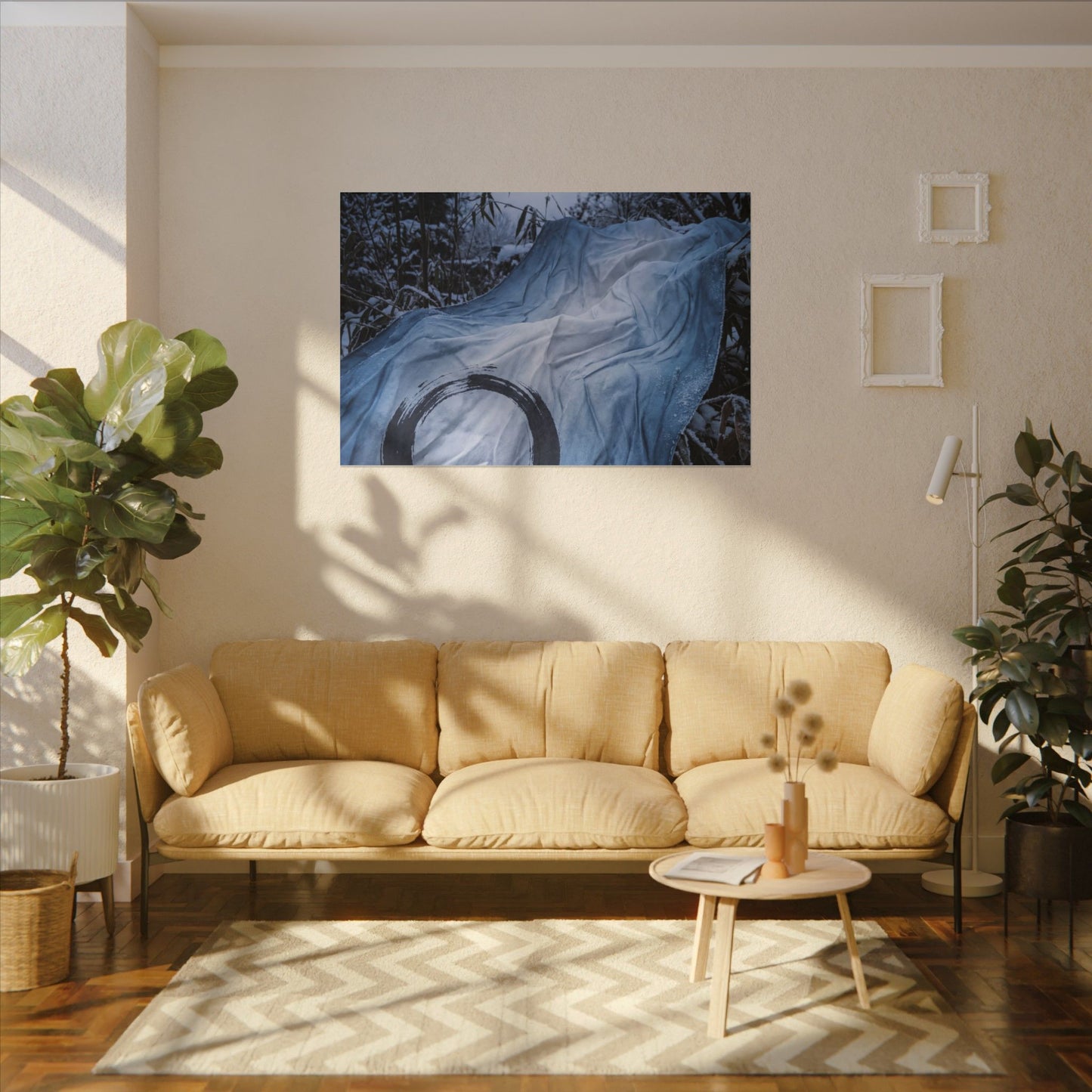 Moonlight Silk Drape Canvas Art - Zen Datsuzoku