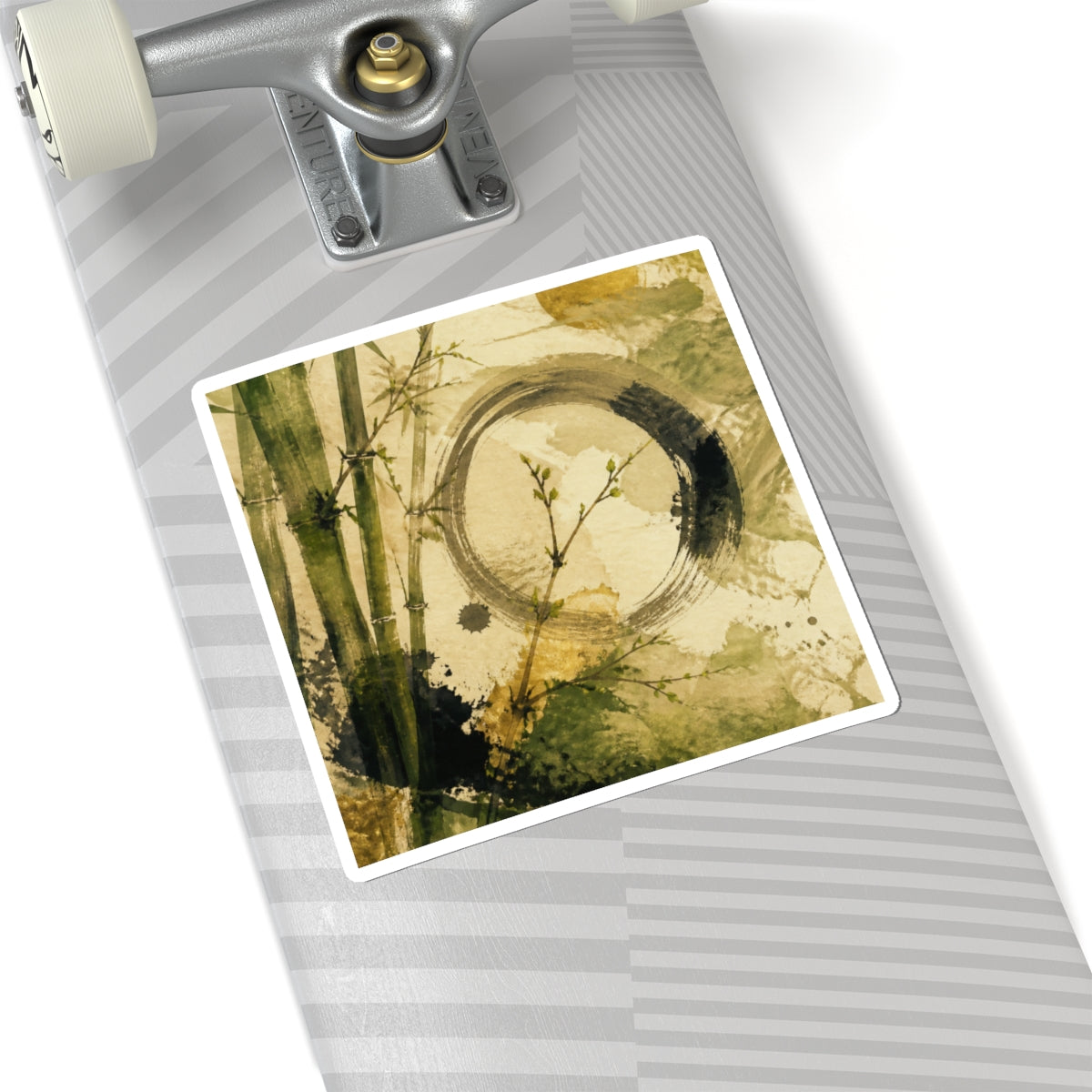 Zen Ink Brushstroke in Golden Hour | Sumi E Sticker