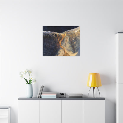 Winter Ceramic Bowl Gold Vein Canvas Art | Healing Decor