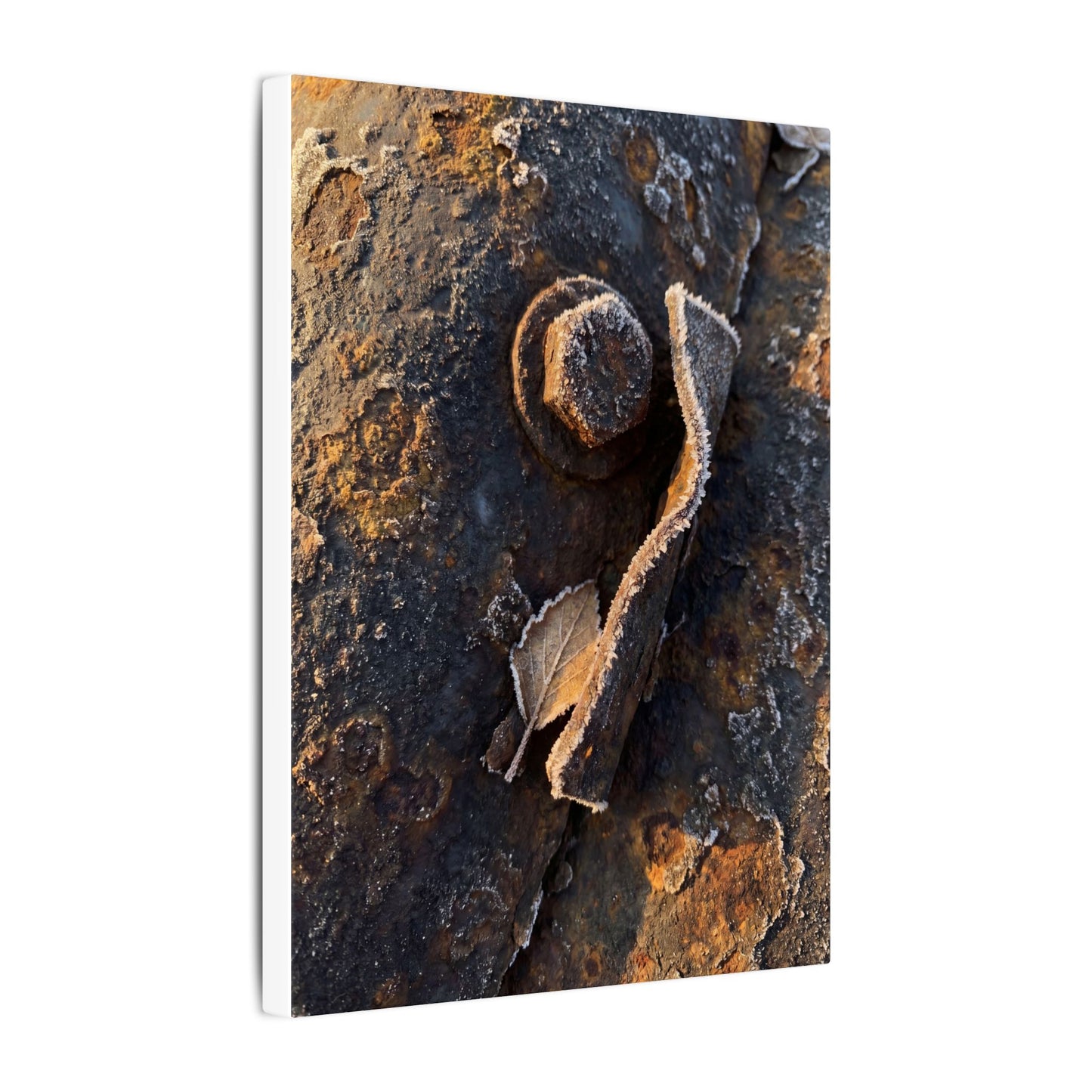 Moody Rust Patina Canvas Art - Moody Minimal Dark Japandi
