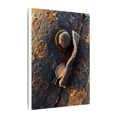 Moody Rust Patina Canvas Art - Moody Minimal Dark Japandi