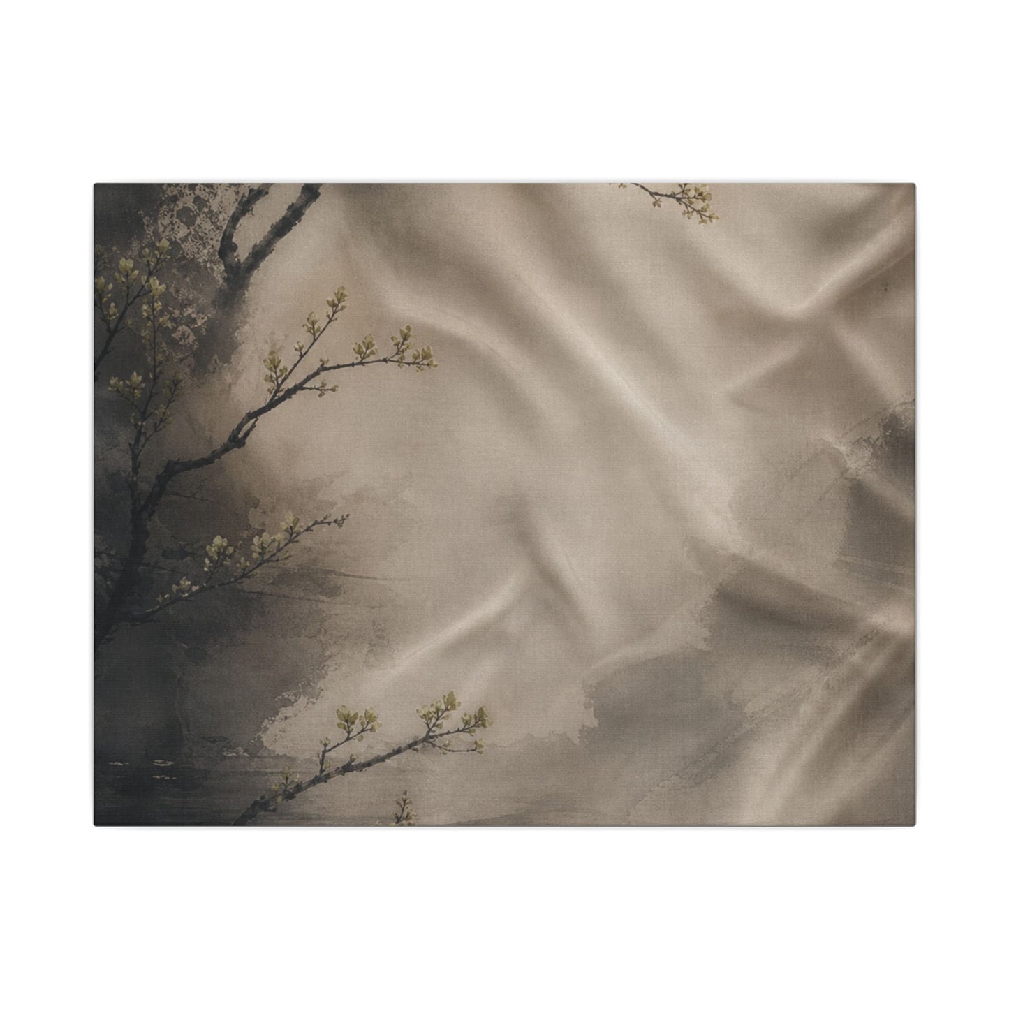 Silk Drape Canvas Art | Spring Japandi Japanese Pattern Art