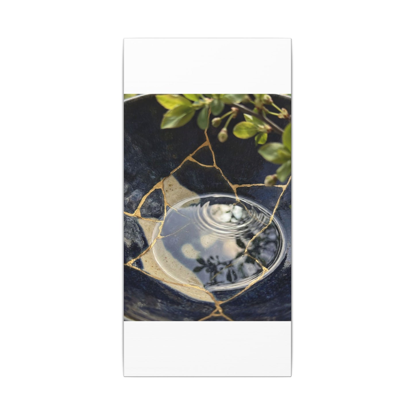 Water Ripple Spring Canvas Art | Kintsugi Beautiful Design