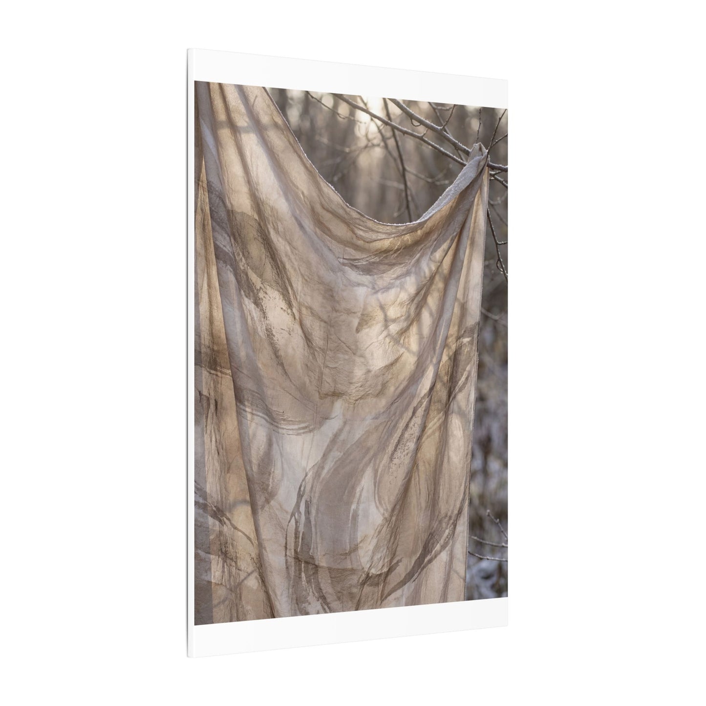 Ma Silk Drape Canvas Art - Japandi Japanese Pattern
