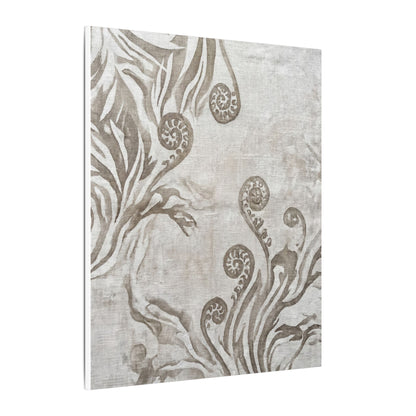 Japandi Fern Unfurling in Overcast | Japanese Pattern Canvas Art