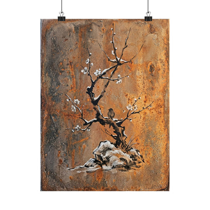Datsuzoku Rust Patina Wall Art Print - Zen Sumi E Art Print