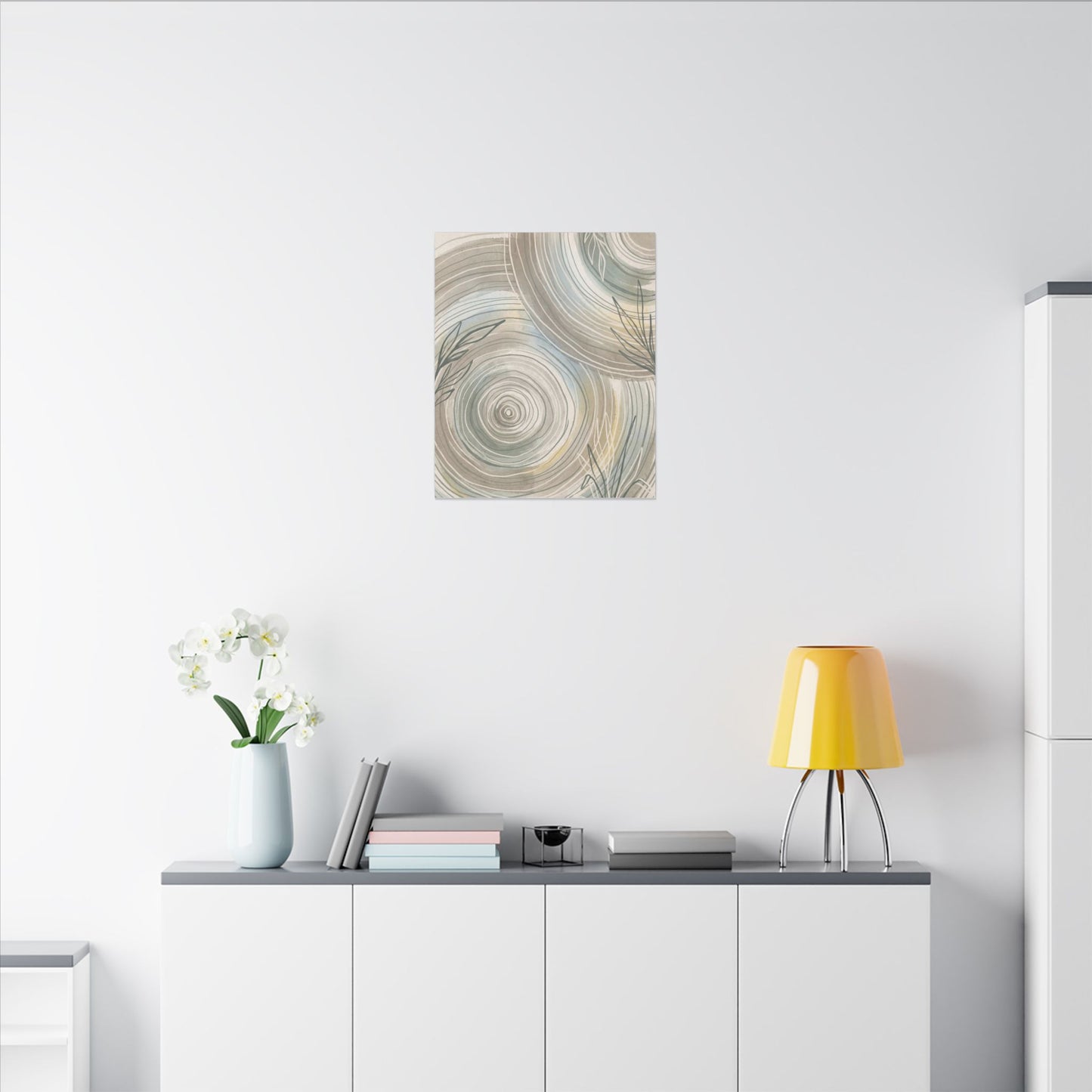 Kanso Water Ripple Canvas Art - Japandi Minimal Line