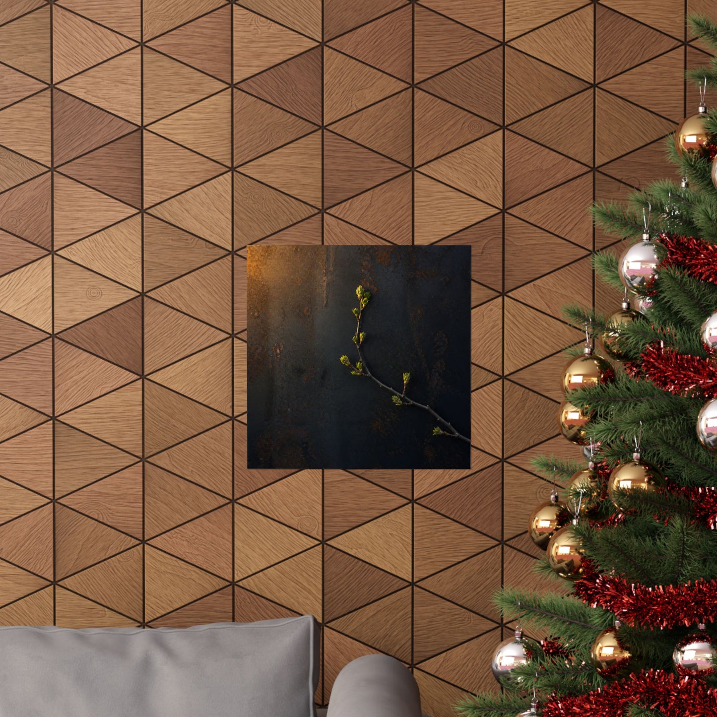 Bold Rust Patina Wall Art Print - Moody Minimal Dark Japandi