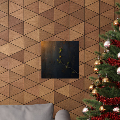 Bold Rust Patina Wall Art Print - Moody Minimal Dark Japandi