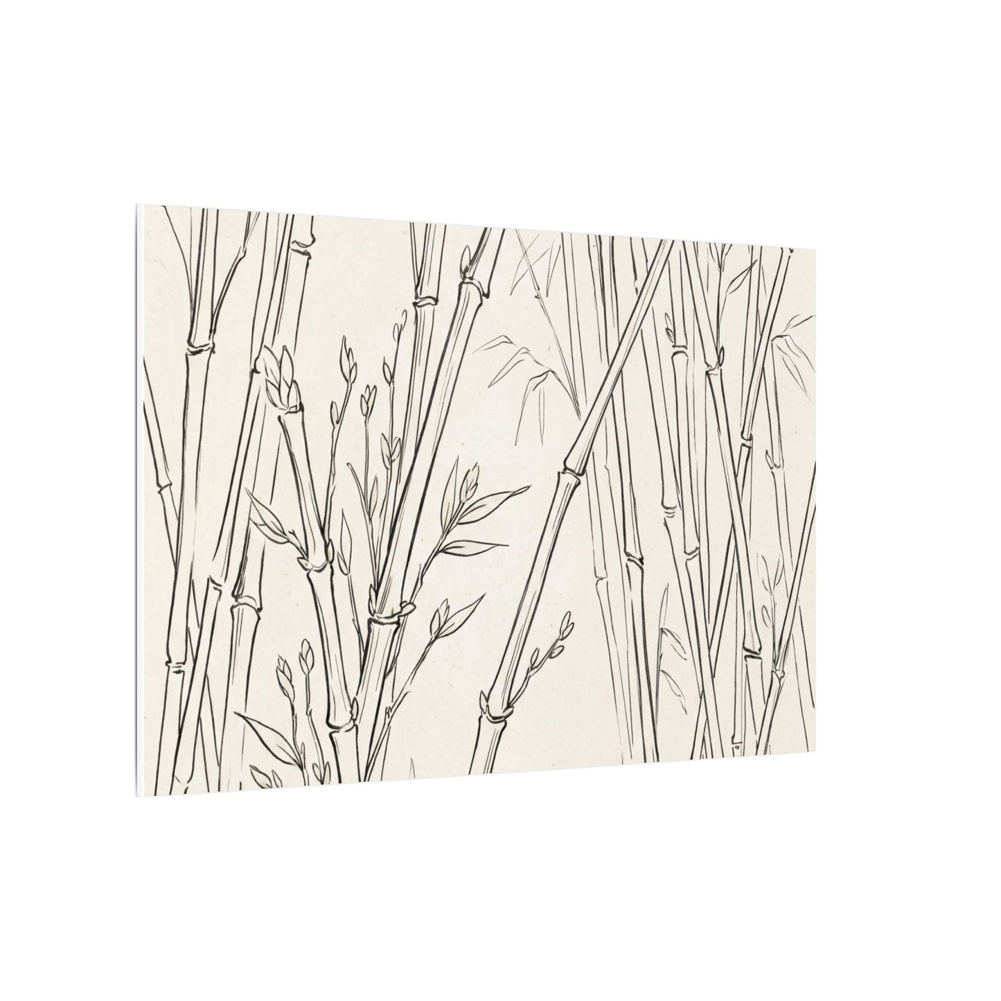 Candlelight Bamboo Grove Canvas Art - Japandi Fukinsei